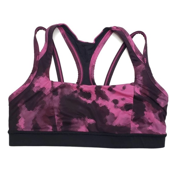 Lululemon Splendour Sports Bra 8 Raspberry Black - Picture 1 of 8